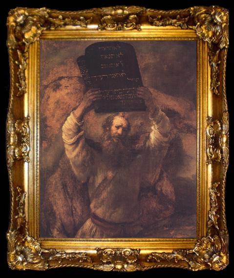 framed  REMBRANDT Harmenszoon van Rijn Moses Breading the Tablets (mk33), ta009-2