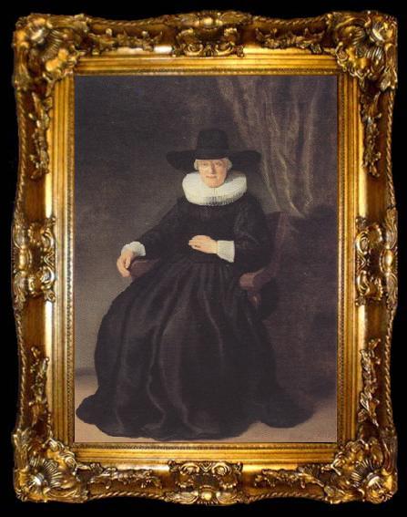 framed  REMBRANDT Harmenszoon van Rijn portrait of Maria Bockenoolle (mk33), ta009-2