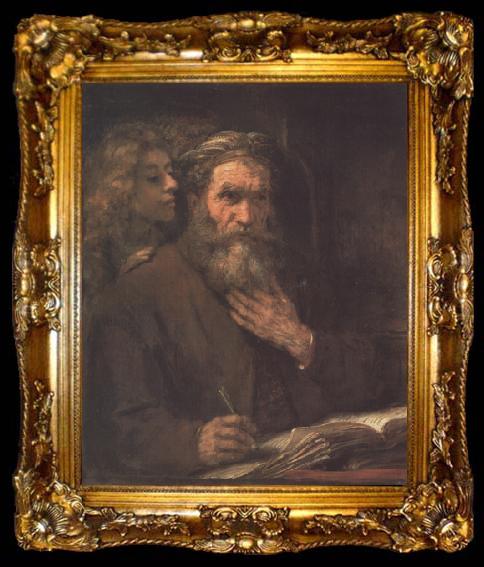 framed  REMBRANDT Harmenszoon van Rijn Saint Matthem and the Angel (mk33), ta009-2