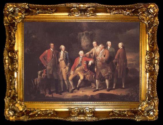 framed  Richard Brompton The Duke of York with his Entourage in the Veneto (mk25), ta009-2