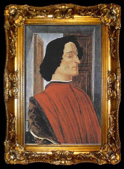 framed  Sandro Botticelli Portrait of Giuliano de