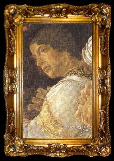 framed  Sandro Botticelli Young kneeling Mago (mk36), ta009-2