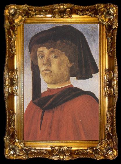 framed  Sandro Botticelli Portrait of a Young Man (mk36), ta009-2