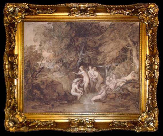 framed  Thomas Gainsborough Diana and Actaeon (mk25), ta009-2