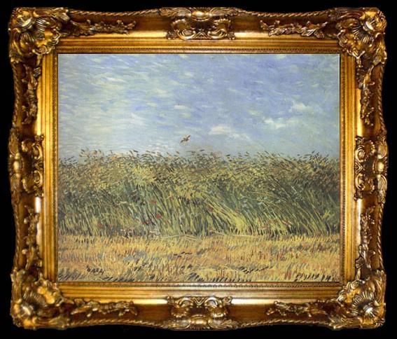 framed  Vincent Van Gogh Wheat Field with a Lark (nn04), ta009-2