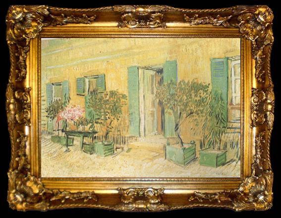 framed  Vincent Van Gogh Exterio of a Restaurant at Asnieres (nn04), ta009-2