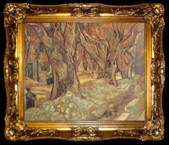 framed  Vincent Van Gogh The Road Menders (nn04), ta009-2