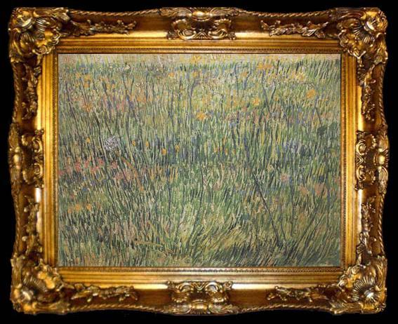 framed  Vincent Van Gogh Pasture in Bloom (nn04), ta009-2