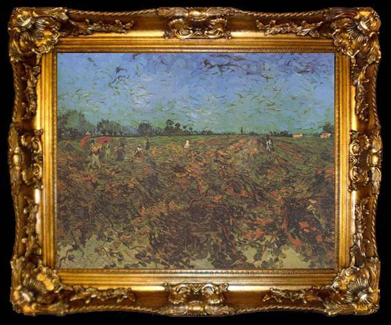 framed  Vincent Van Gogh The Green Vineyard (nn04), ta009-2