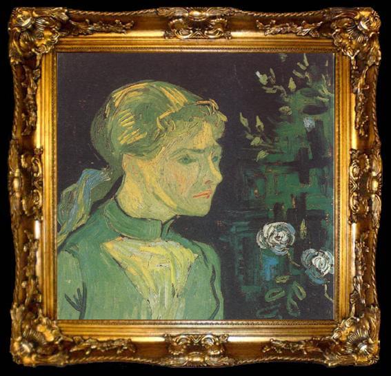 framed  Vincent Van Gogh Portrait of Adeline Ravoux (nn04), ta009-2