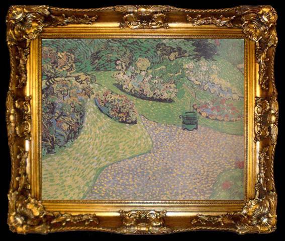 framed  Vincent Van Gogh Garden in Auvers (nn04), ta009-2