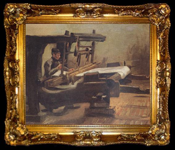 framed  Vincent Van Gogh Weaver Facing Right (nn04), ta009-2