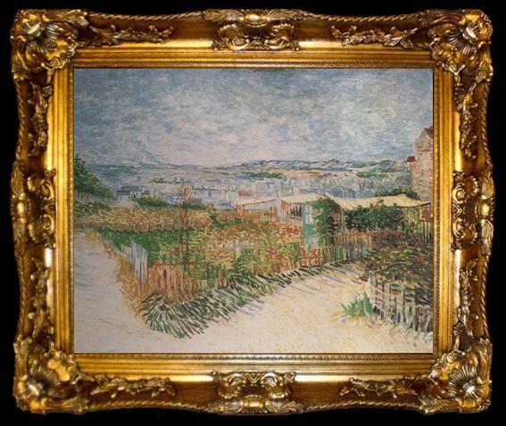 framed  Vincent Van Gogh Vegetable Gardens at Montmartre (nn04), ta009-2