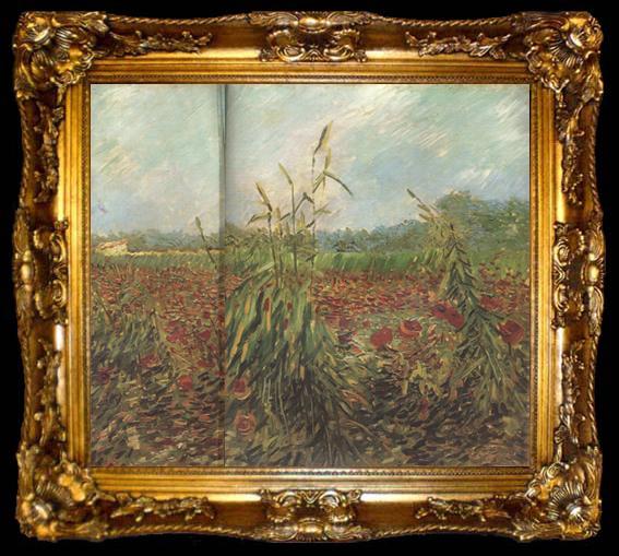 framed  Vincent Van Gogh Green Ears of Wheat (nn04), ta009-2