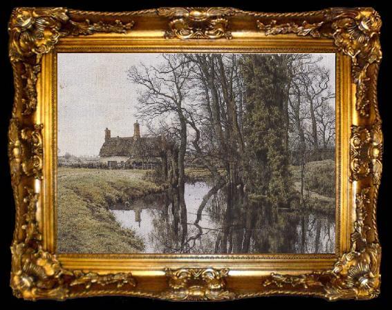framed  William fraser garden A Rriver Landscape (mk37), ta009-2