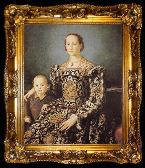 framed  Agnolo Bronzino Eleonora of Toledo and her Son Giovanni, ta009-2