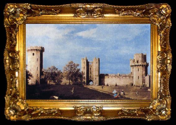 framed  Canaletto The Courtyard of the Castle of Warwick, ta009-2