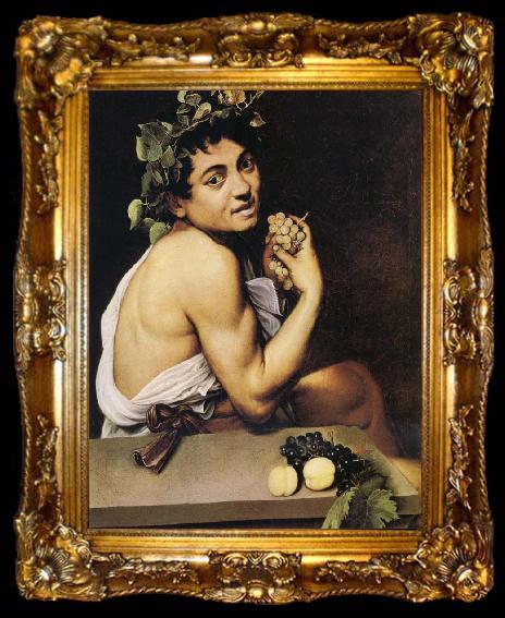framed  Caravaggio The Young Bacchus, ta009-2
