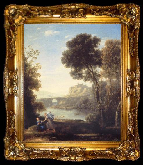 framed  Claude Lorrain Landscape with Hagar and the Angel, ta009-2
