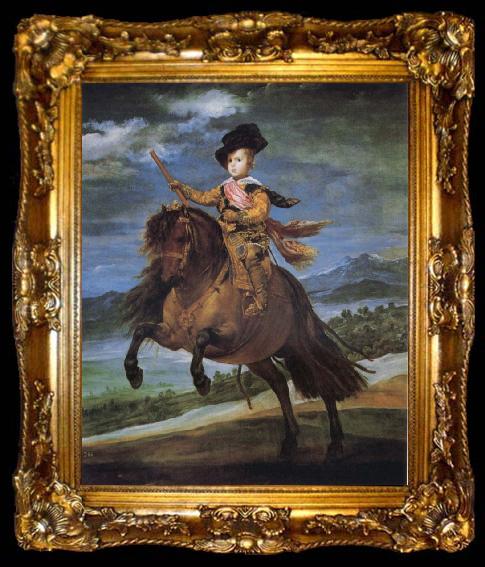 framed  Diego Velazquez Prince Baltassar Carlos,Equestrian, ta009-2