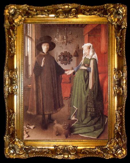 framed  EYCK, Jan van Giovanni Arnolfini and His Wife Giovanna Cenami, ta009-2