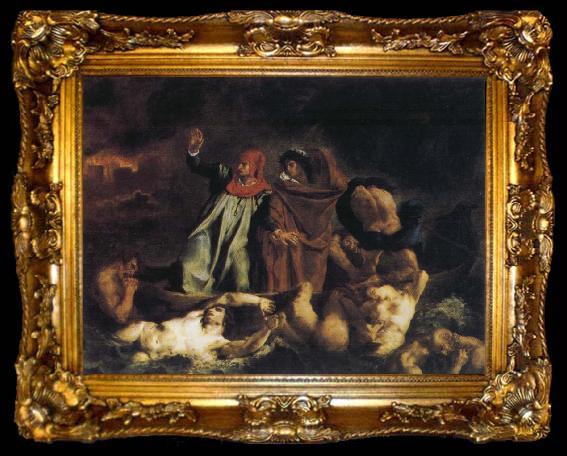 framed  Eugene Delacroix The Bark of Dante, ta009-2