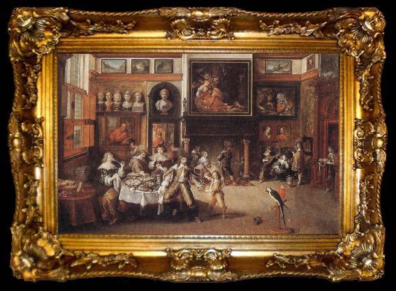 framed  Frans Francken II Supper at the House of Burgomaster Rockox, ta009-2