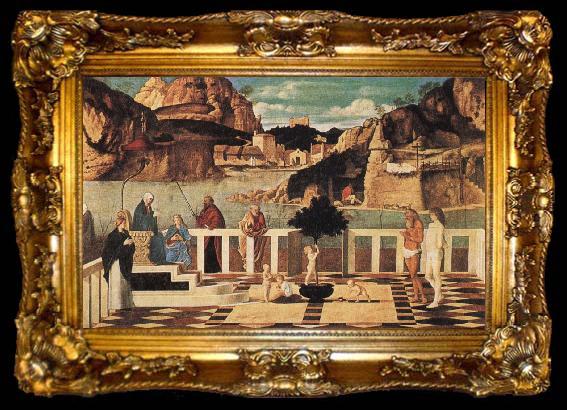 framed  Gentile Bellini Christian Allegory, ta009-2