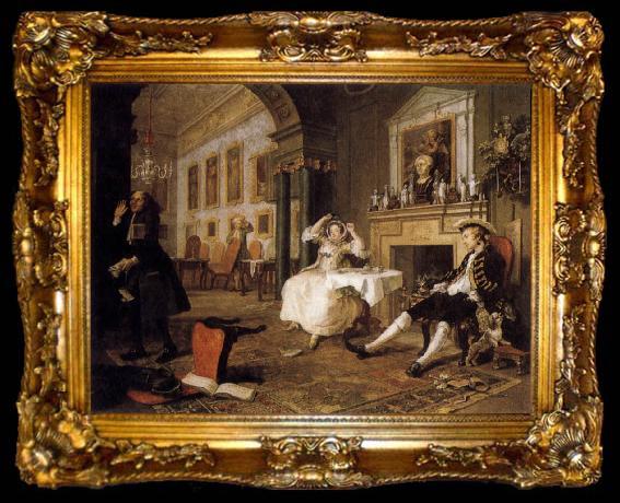 framed  HOGARTH, William Marriage a la Mode:Shortly after the Marriage, ta009-2