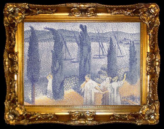framed  Henri Edmond Cross Promenade, ta009-2
