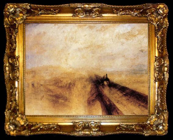 framed  J.M.W. Turner Rain,Steam and Speed-The Great Western Railway, ta009-2
