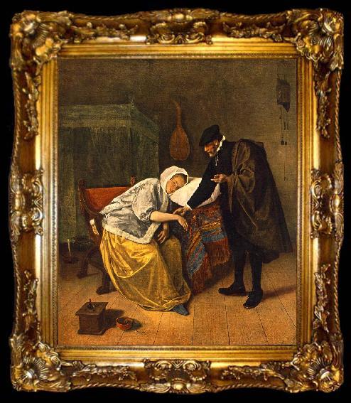 framed  Jan Steen The Doctor and His Patient, ta009-2