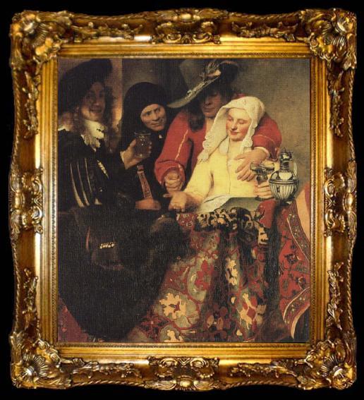 framed  Johannes Vermeer Recreation by our Gallery, ta009-2