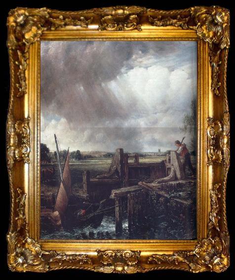 framed  John Constable A boat passing a lock, ta009-2
