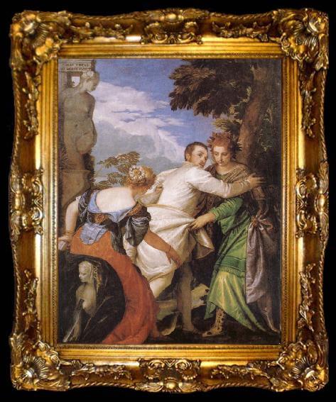 framed  Paolo  Veronese Allegory of Vice and Virtue, ta009-2