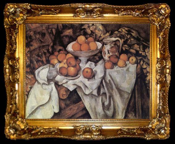 framed  Paul Cezanne Still Life with Apples and Oranges, ta009-2
