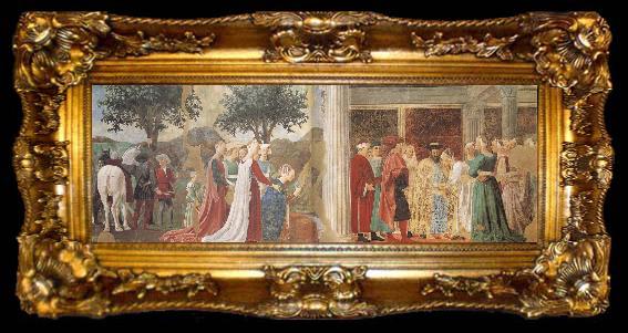 framed  Piero della Francesca The Discovery of the Wood of the True Cross and The Meeting of Solomon and the Queen of Sheba, ta009-2