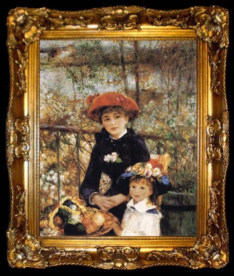 framed  Pierre-Auguste Renoir On the Terrace, ta009-2