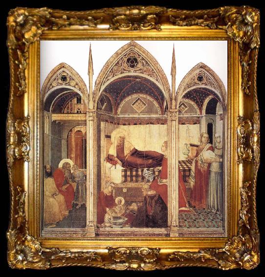 framed  Pietro Lorenzetti Birth of the Virgin, ta009-2
