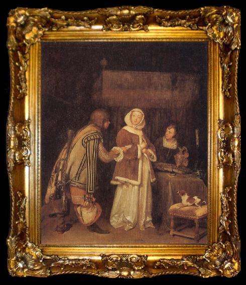 framed  TERBORCH, Gerard The Letter, ta009-2