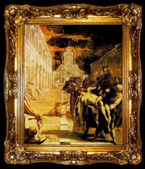 framed  Tintoretto The Stealing of the Dead Body of St Mark, ta009-2
