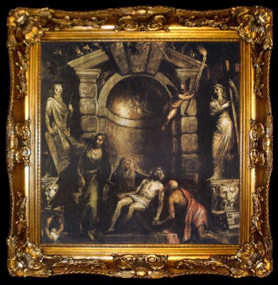 framed  Titian Pieta, ta009-2
