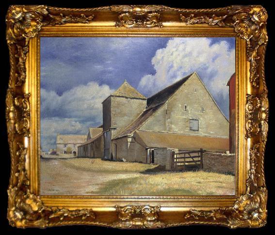 framed  William Rothenstein Barn at Cherington,, ta009-2