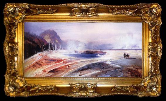 framed  unknow artist Big Springs in Yellowstone Park, ta009-2