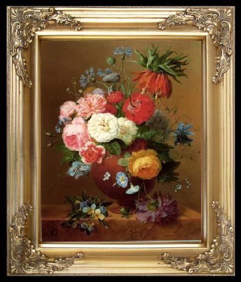 framed  unknow artist Floral, beautiful classical still life of flowers.089, TA218