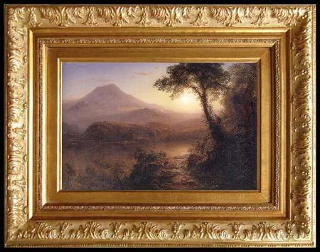 framed  Frederic Edwin Church Tropical Scenery, Ta3142-1